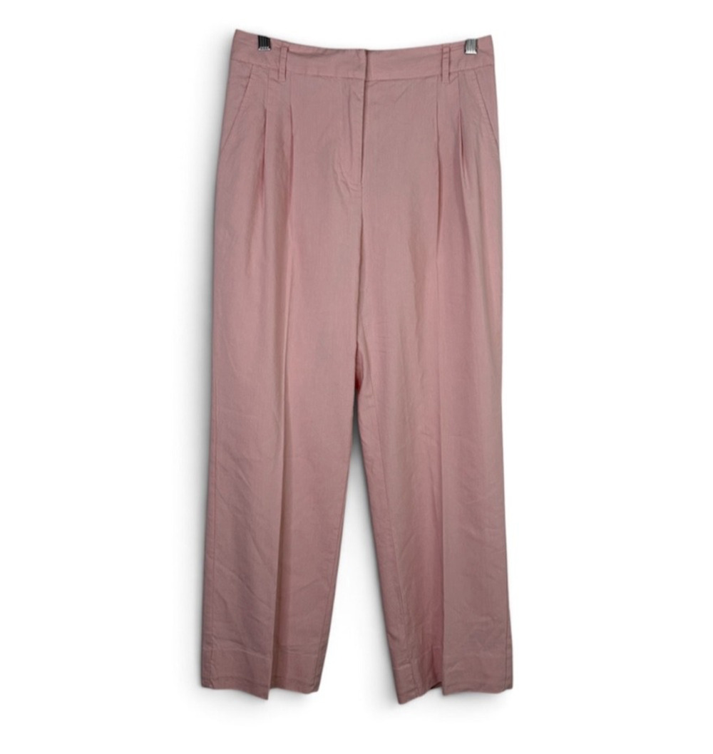 J.McLaughlin Dust Pink Linen Pants Size 4, preppy, casual, summer, fall, work